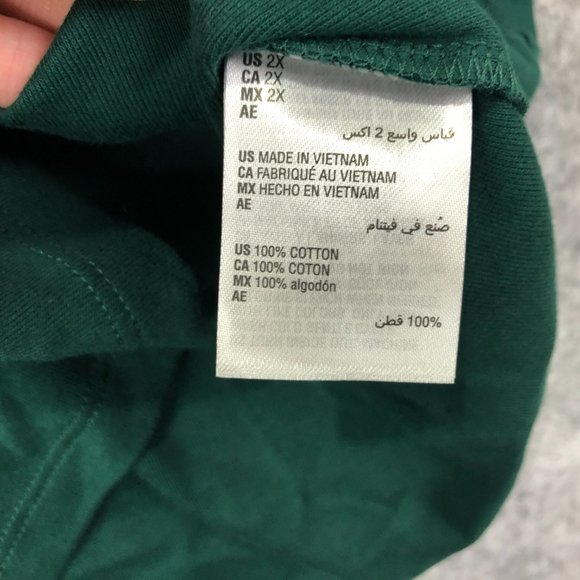 Karen Scott Christmas Holiday Top Size 2X Green 3/4 Sleeve Embellished Jeweled - Picture 5 of 7